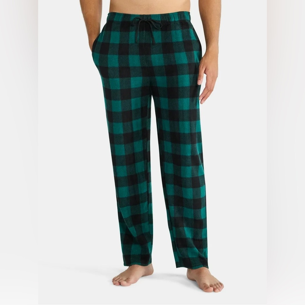 Holiday Time Men's Rolled Sherpa Sleep Pants with Pockets NWT
